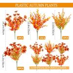 6 bundels kunstherfstboeket, herfstdecoratie, , eucalyptus, herfstdecoratie, en herfsttakken voor binnen en buiten, tafel, balkonbak, bloembak