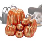 Herbstkürbisse, 7 Stück Künstliche Kürbisse, Schaumstoff, Herbstkürbis für Ernte, Herbs_t, Tisch, Zuhause, Garten, Erntedankfest, Halloween, Party-Dekoration