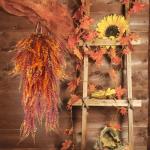 2 stuks , hangende varen, herfst, 80 cm, hangplant, , nep, herfstplanten, plastic planten, hangende herfst, kunstbloemen, ranken voor herfst, binnen, buiten decoratie