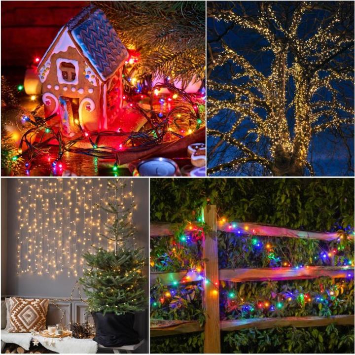 30m Solar Fairy Lights Buiten 300LED, 20 Modi Solar Fairy Lights Buiten met Afstandsbediening en Tijdcontrole, IP44 Buiten 30M 300 LED Bunt Farbwechsel RGB