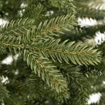 Kerstboom met natuurstam, 220 cm, natuurgetrouwe dichte takken, boomstandaard en jute stof, kunstdennenboom, gemaakt in de EU