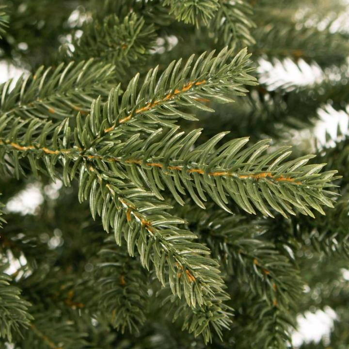 Kerstboom met natuurstam, 220 cm, natuurgetrouwe dichte takken, boomstandaard en jute stof, kunstdennenboom, gemaakt in de EU