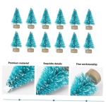 5 Sätze Mini-Weihnachtsbaum Mini-weihnachtskiefer Mini-weihnachtsbäume Weihnachtsbaumdeko Weihnachtsbäume Geschmückt Künstlicher Christbaumschmuck Sisal-Seide Blue 24 Stück *
