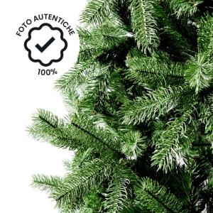 Weihnachtsbaum Slim aus realistischem PVC, ideal für kleine Räume, von höchster Qualität, 714 dichte Zweige und Stabiler Boden, Elegantes Design für Klassische Weihnachtsdekor