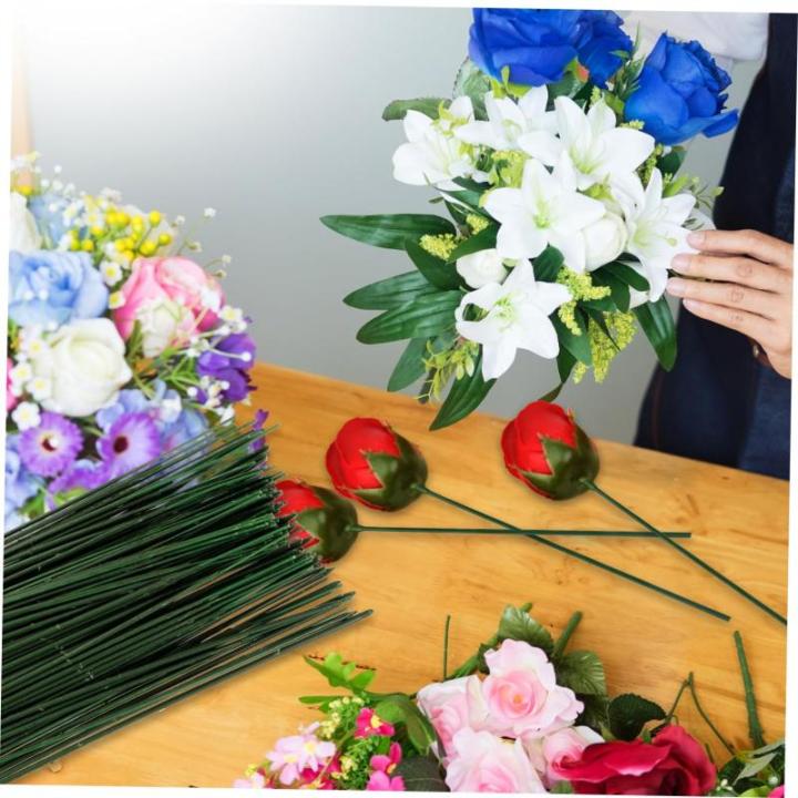 100St Gefälschte Blumenstange Blumendekor Draht zur Blumenherstellung künstliche blüten Artificial Flower Pflanzendekor kunstpflanze künstliche für die Dekoration Blütenstiel