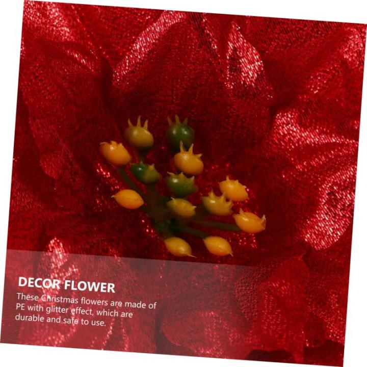21 STK künstliche Blumen künstliche blüten Artificial künstliche weihnachtsblume Weihnachtsgirlanden blühen künstliche Pflanzen drinnen Weihnachtsdekorationen DIY Deko