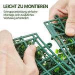 Kunstheg, klimop, inkijkbescherming, 50,5 x 50,5 cm, uv-bescherming, , heggenplant, windbescherming, doe-het-zelf, voor muur, balkon, tuin, groen, 12 stuks