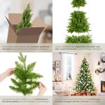 Künstlicher Weihnachtsbaum, naturgetreuer Tannenbaum künstlich mit Spritzguss- und PVC-Nadeln, biegbare Tannenzweige, pflegeleicht, Weihnachtsbaum künstlich als Weihnachtsdeko -
