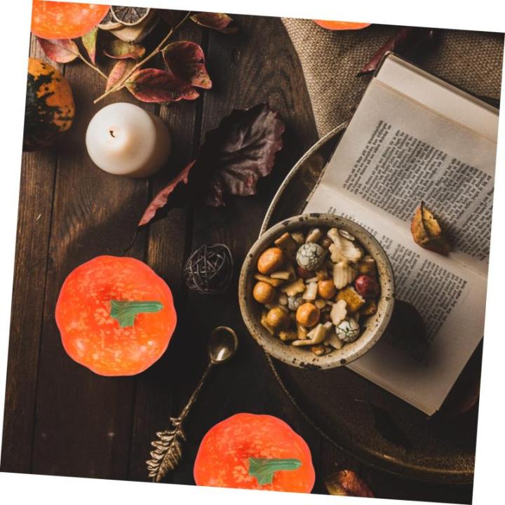 1 Satz Künstlicher Kürbis Mini-kürbisse Masse Kürbis-Fotografie-stütze Mini-kürbis-Ornamente Kleiner Halloween-kürbis Imitiertes Kürbisdekor Heimdekorationen Yellow Plastik