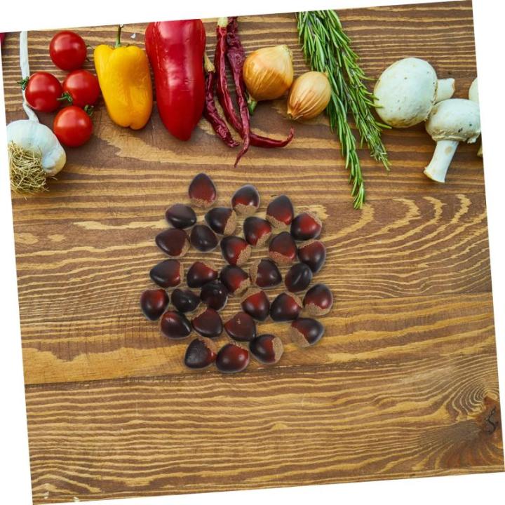 1 Satz Schaumkastanie Lebensechte Kastanien Künstliches Kastanienmodell Künstliche Kastanien Schaumfruchtmodell Simulationsnüsse Lebensechte Nussdekoration Food-Modell Coffee 30