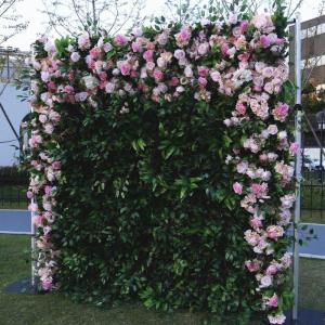 Simulation Blumenwand Hintergrundwand Grüne Pflanzwand, 5D-Hochzeitshintergrundsimulation Rosentuchhintergrund Outdoor-Event Hochzeitsarrangement Pflanzenwand Für Fotohintergrund