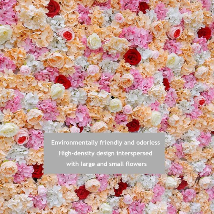 Hydrangea Rose Stil 5D Stoff Hintergrund Blumenwand, Künstliche Blumenwand Hintergrundwand, Verwendet Für Hochzeitsrequisiten, Hochzeitsarrangements, Fensterdekoration In Einkauf