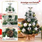 Mini-kerstboom kleine kerstboom met verlichting, led-tafelkerstboom, klein, kunstmatig versierd, voor kerstdecoratie, 40 cm