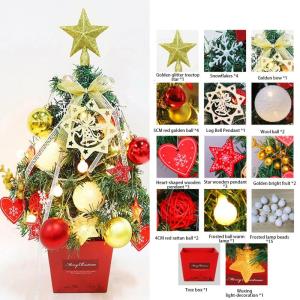 Kerstboom met verlichting 50 cm lichtketting kerstboom mini kerstboom kunstmatige kerstboom kerstdecoratie tafel kerstboom kerstcadeaus
