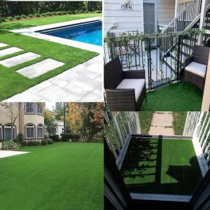 Kunstrasen, Kunstrasen, Rasenmatte für den Außenbereich, Rasenteppich, wasserdicht, Gartenrasen für Terrasse, Balkon, Hof, Rasen, Deck, Veranda, Dekor (Farbe: Grün, Größe: 2 