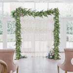 Kunstmatige eucalyptus met wilgenbladeren, slinger, 4 stuks, kunstgroen, bladerenslinger, hangende wijnstokken, plant voor bruiloft, thuis, tafel, tuindecoratie