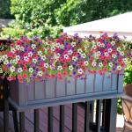 Kunstbloemen, 9 bundels voor buiten, uv-bestendig, namaakbloemen, vervaagt niet, groene kunstplant, tuin, veranda, raam, box, kantoor, struiken, decoreren, gemengde kleuren