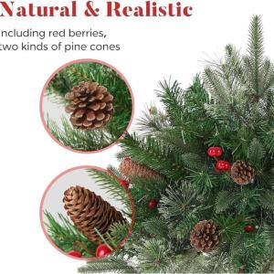 Tannenbaum Künstlich Mit Beleuchtung Und Deko, 2pcs Künstlicher Weihnachtsbaum Beleuchtet Aussen, Weihnachtsdeko Baum, Künstliche Weihnachtsbäume Mit 8 Licht Modi, Christmas Tr