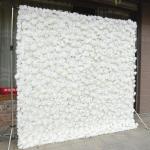 Weißer Rosen-Blumen-Wand-Hintergrund, Künstlicher Wand-Blumen-Hintergrund 3D-Seiden-Hortensie-Rosen-Blumen-Panel Für Foto-Hintergrund-Home-Party-Hochzeits-Hintergrund-Dekoration