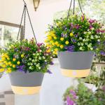 12 bundels kunstmatige nepbloemen buiten, UV-bestendige nepbloemen vervagen geen nepplanten, groen struiken voor tuin, terras, veranda, vensterdoos, buitendecoratie, huis en binnen