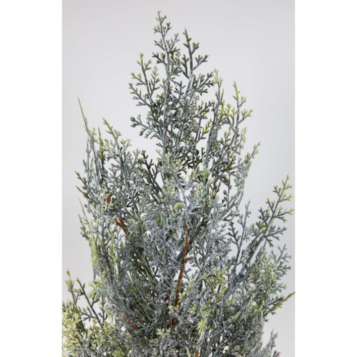 Ceder/conifere in sneeuwlook in pot, GA kunstplant kunstboom, decoratieve boom (80 x 34 cm)