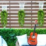 8 stuks , hangende , kunstvarens, kunstplant, hangende groene planten, weerbestendig, balkonplanten voor binnen en buiten, bruiloft, tuin, outdoor decoratie