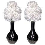 Kunstbloemen in pot decoratie woning moderne decoratie woonkamer, cadeau, 32cm, zwart grijs