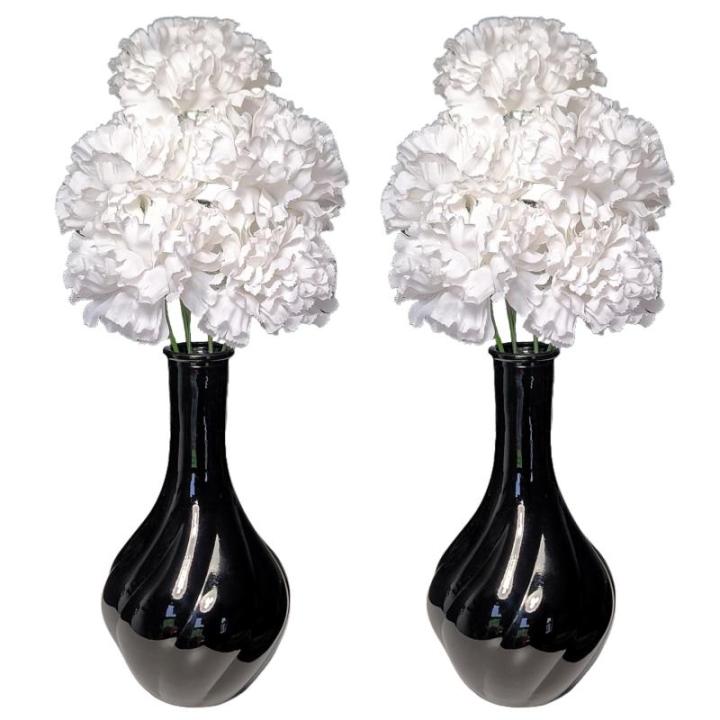 Kunstbloemen in pot decoratie woning moderne decoratie woonkamer, cadeau, 32cm, zwart grijs