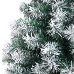 Kunstkerstboom, 120/150/180/210 cm, pvc-materiaal, verdikte takken, opvouwbaar, met robuuste sokkel, groen en wit, 210 cm