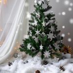 , zwart, 24 stuks, kerstboomversiering, kerstdecoratie voor Kerstmis, feest, 6 cm