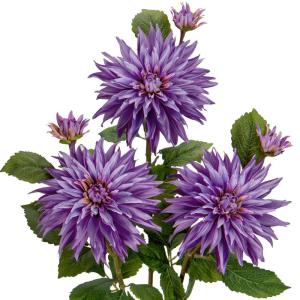 3 stuks paarse kunstdahlia's, 75 cm, kunstzijden bloemen met lange steel voor bloemarrangementen, kunstdalia's voor doe-het-zelf bruiloft, feest, middenstuk, huis, kantoor, decorat