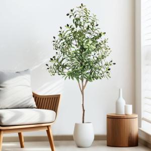 Kunstmatige olijfboom, , 180 cm, kunstboom, grote kunstbomen, , grote kunstboom, olijfboom, voor woonkamer, slaapkamer, kantoor, decoratie