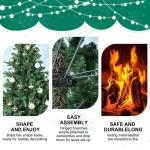 Künstlicher Weihnachtsbaum aus hochwertiger Fichte, 2,44 m, für Zuhause, Büro, Partydekoration, mit 1620 Zweigspitzen, einfacher Aufbau, Metallscharniere und Faltbarer Basis, 3 