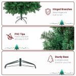 Kunstkerstboom - 180 cm kerstboom met metalen standaard, hoogwaardige en duurzame kerstboom van pvc voor thuis, kantoor, winkels en hotels (groen, 180 cm)
