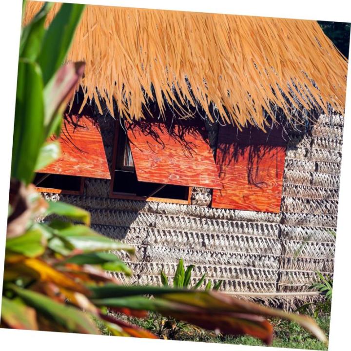 4 Stück Strohdekoration Strohdach Selber Machen Garten Strohdach Gartenhütte Grasdach Synthetisches Reetdach Simulierte Strohabdeckung Lebensechtes Stroh Gartendekoration Sport