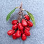 Künstliches Rotdatum, realistisches Jujube-Ornament, simuliertes getrocknetes Nussmodell für Fotografie, Bürodekorationen