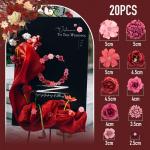 , 20 stuks, , mini-bloemkoppen voor bruiloft, thuis, knutselen, scrapbooking, decoratie (E)