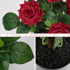 Kunstbloemen, rozenstruik, , kunstrozen in pot, rozenstruik, decoratie, woonkamer, balkon, terras, tuin, bruiloft