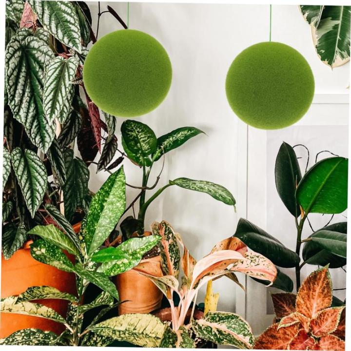 3st Simulierter Moosball Künstliche Mooskugeln Blumenmoos Moosige Steine Außenvase Künstliches Grünes Moos Topiary-Kugeln Hängen Dekor Gefälschte Mooskugeln Kunstmoos Beflock