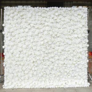 Weißer Rosen-Blumen-Wand-Hintergrund, Künstlicher Wand-Blumen-Hintergrund 3D-Seiden-Hortensie-Rosen-Blumen-Panel Für Foto-Hintergrund-Home-Party-Hochzeits-Hintergrund-Dekoration