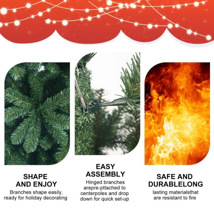 7,5 Fuß künstlicher Weihnachtsbaum mit 1480 PVC-Zweigen, Stabiler Metallständer, schneller Aufbau, automatisches Spreiz- und Schließdesign für einfache Weihnachtsdekoration (1