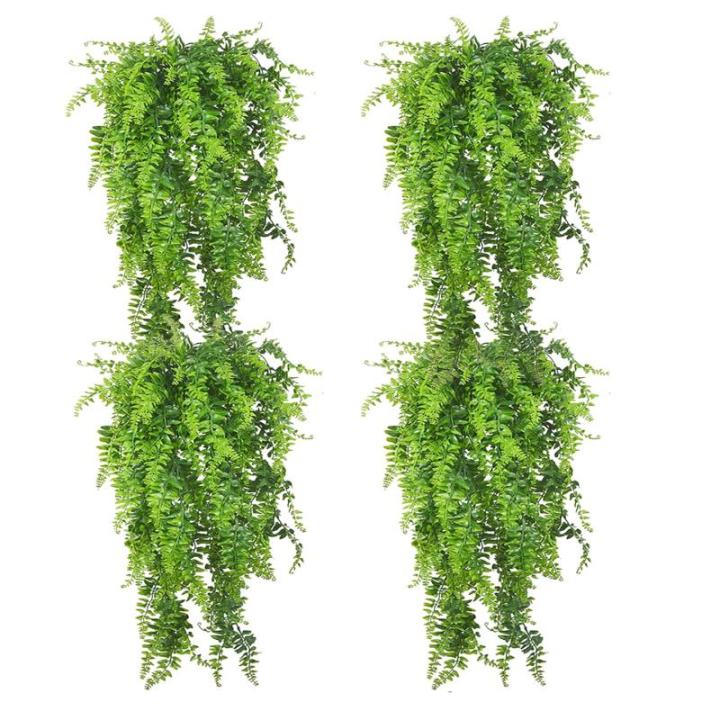 4 stuks kunstplanten, realistische klimop, 90 cm lengte, hangende kunstplanten, planten, plastic planten voor binnen en buiten, kunstplant voor decoratie thuis, keuken, tuin, kanto