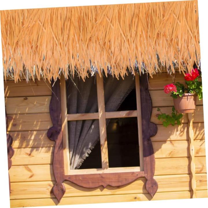 4 Stück Strohdekoration Strohdach Selber Machen Garten Strohdach Gartenhütte Grasdach Synthetisches Reetdach Simulierte Strohabdeckung Lebensechtes Stroh Gartendekoration Sport