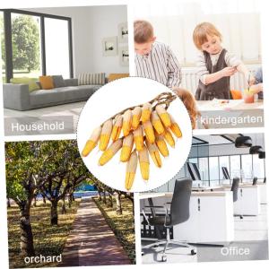 1 Satz Simulierte Hängende Maisspieße Gefälschte Äpfel Gefälschte Maisverzierung Dekorative Gemüsehängedeko Lebensähnliches Maisdesign Gefälschter Maisspieß Mais-Ornament