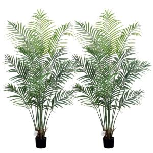 165cm künstliche Dypsis Lutescens Palme, Pflanzen nur für den Innenbereich mit 15 abnehmbaren Stämmen, deko für Büro, Laden, Wohnung und Party