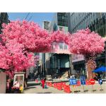 Japanische künstliche Kirschblütenbäume, große rosa Pflanze, Wunschbaum, handgefertigte künstliche Seidenblumen, Party, Restaurant, Einkaufszentrum, Dekoration, 2,5 x 1,5 m/8,