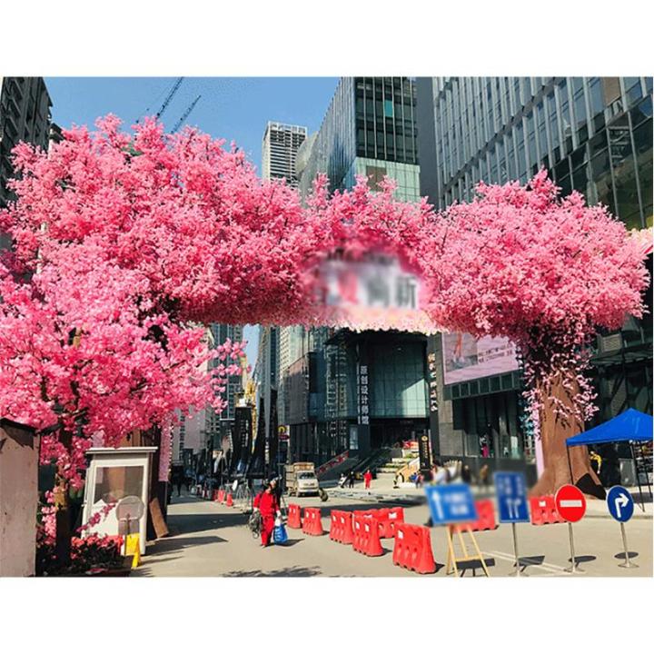 Japanische künstliche Kirschblütenbäume, große rosa Pflanze, Wunschbaum, handgefertigte künstliche Seidenblumen, Party, Restaurant, Einkaufszentrum, Dekoration, 1,5 x 1,5 m