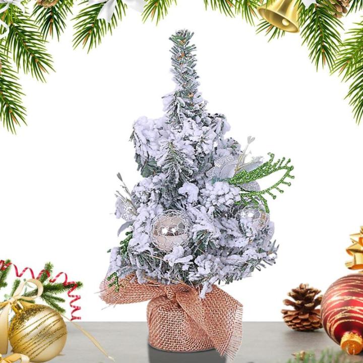 Small Christmas Tree for Home | Table Centerpiece Christmas Tree | Holiday Home Accents, Charming Tabletop Christmas Tree, Burlap Base Tree, Seasonal Table Centerpieces