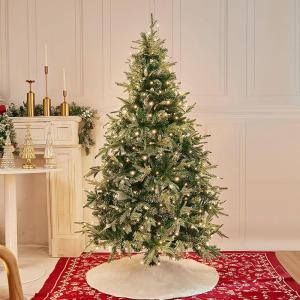 Weihnachtsbaum mit Beleuchtung, Künstlicher Weihnachtsbaum, Buschige Zweige, Weihnachtsbaum Schnee Als Weihnachtsdekoration für Zuhause/Büro(240 x 158 cm/94" x 62")