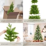 Künstlicher Weihnachtsbaum, naturgetreuer Tannenbaum künstlich mit Spritzguss- und PVC-Nadeln, biegbare Tannenzweige, pflegeleicht, Weihnachtsbaum künstlich als Weihnachtsdeko -